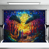 Lofaris Sternenklar Befleckt Glas Geburt Weihnachten Hintergrund